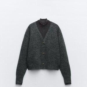 Zara Dark Gray Knit Cardigan